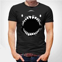 Brand New 2023 Summer Mens Short Shark face tshirt mens christmas birthday gift fisher XMAS Dark Gray ! Cute T Shirts  K924