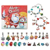 Christmas Advent Calendar Bracelet Countdown Calendar 24 Days Novelty Gifts with Cartoon Character Alloy Creative DIY 2023 Advent Calendar for Teens Girls Women Christmas suitable