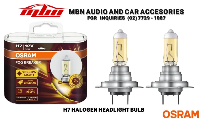 Osram H7 Fog Breaker, H7 Halogen Headlight Bulb 12v/55w 2pcs /set ...