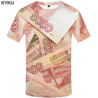 2023 Money T shirt Men Russian Ruble Tshirts Casual Russia T-shirts 3d Abstract Shirt Print Harajuku Tshirt Printed Short Sleeve