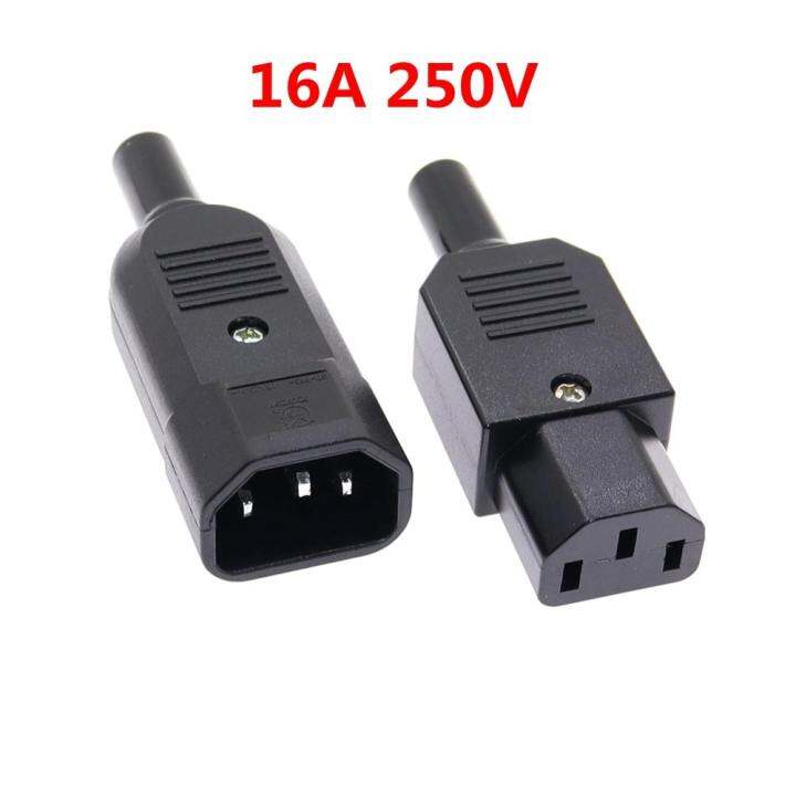 16A 250V IEC Straight Cable Plug Connector C13 C14 Female Male Plug ...