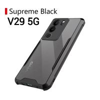 V29 5G(พร้อมส่งในไทย)เคสกันกระแทกขอบสีหลังใสVivo V29 5G/Y27 5G/Y27 4Gตรงรุ่น