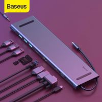 Promotion Baseus Adapter Enjoyment Series Type-C TSX-F0G Notebook HUB Silver อุปกรณ์เชื่อมต่อโน้ตบุ๊ก อะแดปเตอร์ชาร์จไฟ พร้อมส่ง อะ แด ป เตอร์ อะแดปเตอร์ รถยนต์