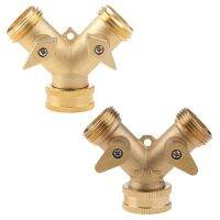 Brass Manifold 3/4 Tap Splitter Brass Manifold Double-Way Washing Machine Hose Connector Y-Type Water Separator B03E