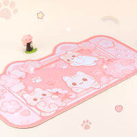 ร้อน Kawaii ขนาดใหญ่แผ่นรองเมาส์เล่นเกมพิเศษ XXL สีชมพูซากุระแมว น่ารักจ้า Pad แป้นพิมพ์คอมพิวเตอร์แล็ปท็อป Gamer อุปกรณ์โต๊ะ