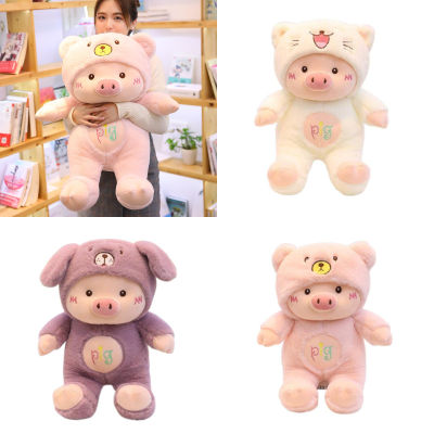 Cartoon Animal Stuffed Pig Plush Toy Gift Kids Pink White Multiple Purple Sizes