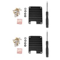 2 Sets Heatsink Aluminium Radiator Cooling Fin for Raspberry Pi CM4 Compute Module 4 CPU Heat Sink with Thermal Pads