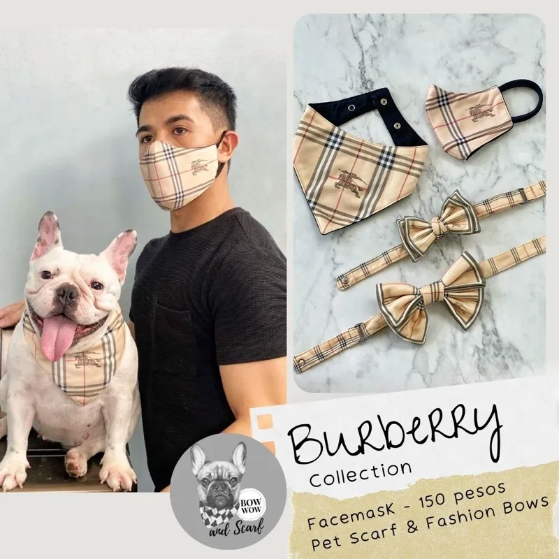 Burberry Face Mask & Pet Accessories - Pet Scarf/Bandana & BowsgMJ | Lazada  PH