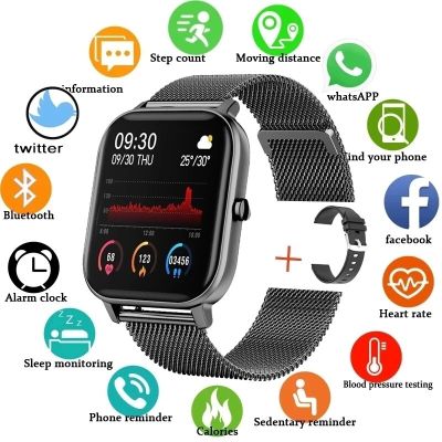 ZZOOI 2022 New Smart Watch Men Women Heart Rate Blood Pressure Monitoring Fitness Tracker Bluetooth Call SmartWatch Men For Xiaomi IOS