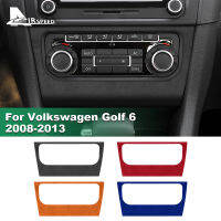 AIRSPEED Suede กล่องควบคุมส่วนกลางสำหรับ Volkswagen Golf 6 2008-2013กรอบตรงกลางของเครื่องปรับอากาศคอนโซล AC สวิตช์เปิดปิดชิ้นส่วนตกแต่งส่วนครอบแผงกรอบตรงกลาง