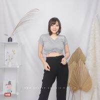 Ilook Moisha Wrinkle Top - Wrinkle Pharsa - Drawstring Fashion Crop Fit to L.