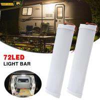 12V 72 SMD LED กันสาด Porch Light Motorhome Caravan โคมไฟติดผนังภายใน Bar Strip ไฟเพดานในร่มหลังคา Van Bus Trailer 2Pcs