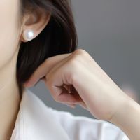 [COD] Small light bulb pearl big earrings fever the same style of mosquito coil ear clips no holes feminine temperament colorful retro earrings