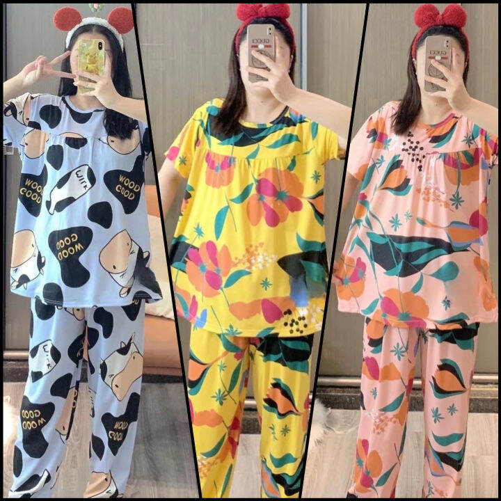 K.Store Plus Size For Chubby Tall Cotton Spandex Sleepwear set Pajama Fit up to 6XL frame FTN