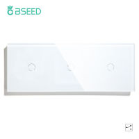 Bseed Wall Touch Switches 3Gang 2Way Touch Light Switches EU Standard Staircase On Off Switch With Backlight