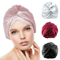 100 Mulberry Silk 19 Momme Wrap Curly Night Headwrap Hair Ladies Cap Bonnets Twisted Turban