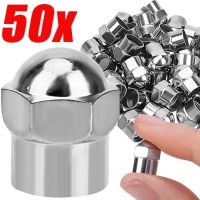 ﹍﹍✆ 50-10pcs Round Head Chrome Plating Car Tire Valve Caps Dust Proof Covers Cars Motorcycles Bike Tyre Styling Valve Cap Decoration