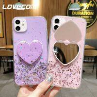 [Fast]LOVECOM [Fast]โทรศัพท์กากเพชรแต่งหน้ากระจกหัวใจ,สำหรับ iPhone 13 12 11 14 Pro Max XR X XS 7 8 Plus ฝาครอบอีพ็อกซี่นิ่ม