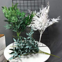 【cw】Artificial Willow Bouquet 5 Fork nches Silk Fake Leaves for Home Decoration Plant Jungle Party Arrangement Wedding Faux DIY ！