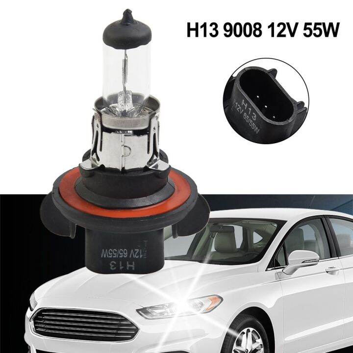 วัสดุควอตซ์ไฟหน้ารถยนต์ฮาโลเจนสีขาว-h13-9008-12v-55w-ไฟสูงขาวใส