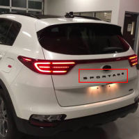 NEW ARRIVE ABS SPORTAGE Rear Trunk Sticker For KIA K5 KX3 KX5 SPORTAGE K3 K4 K2 K9 SPORTAGER GTLINE KIA SPORTAGE Sticker Black