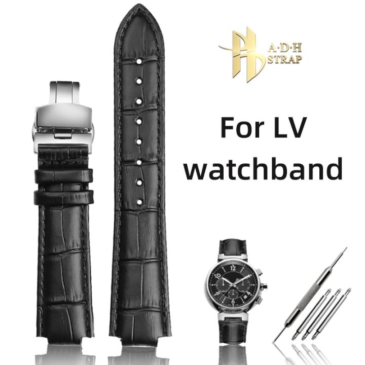 Leather Watch Strap For LV Tambour Series Q1121 Q114k Watch Band Male  Interface 12mm 10mm Men and Women's Watch Belt