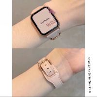 สายหนัง สายหนังขอบเล็ก สายหนังBella สำหรับ Smartwatch se 8 7 6 5 4 3 38/40/41mm 42/44/45/49mm