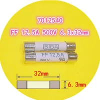 10 pieces / lot New 6.3x32 mm 7012540 FF 12.5A AC 500V Ceramic fuse