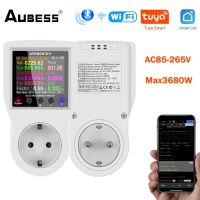 ☞○ Aubess Digital Wattmeter WIFI/Bluetooth AC 220V Power Meter Electricity Consumption Energy Meter Power Wattage Electricity Meter