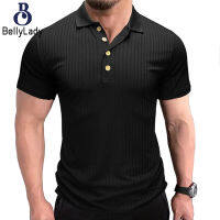 27% Rayon 65% Polyester 8% Spandex Elastic Solid Color Lapel Polo Shirt Summer New Short Sleeve 2209【fast】