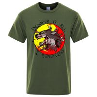 Despite It All I Survived Protect The Wild Wolves Tshirt Man T Shirts Cotton Tshirts Tee Gildan