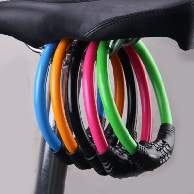 Bicycle Lock Helmet Lock Bicycle Safety Lock Password Rope Lock Mountain Bike Backpack Lock Portable Steel Bike Accessories Locks