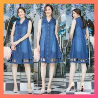 ชุดยีนผู้หญิง ชุดยีนส์เดรส มินิเดรสยีนส์ ,แซกยีนส์,เดรสยีนส์,ชุดยีนส์ Dress jeans Leonine No5704