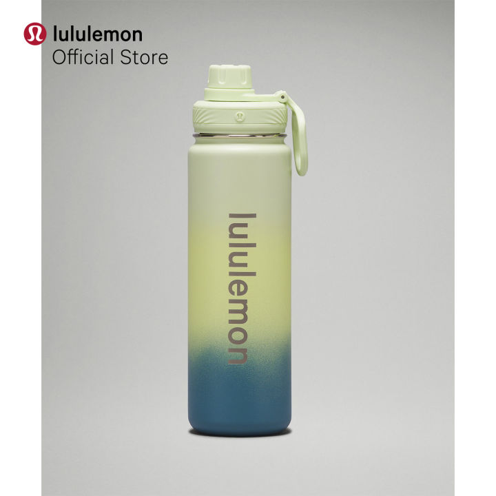Lululemon 24oz Blue Back To Life Sport Water Bottle Stainless Steel