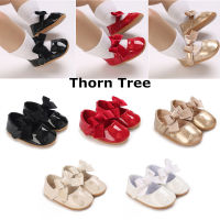 Thorn Tree เด็กทารกน่ารัก Bowknot Soft Sole PU รองเท้าหนัง First Walkers ลื่นรองเท้าเจ้าหญิง