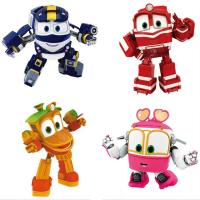 NEW 4pcs/lot Robot Trains figures Transformation robot Kay Train Deformation Train Car Action Figure Toys for children