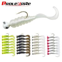 7pcs/Lot Soft Bait With Hook Worm Cub Lifelike Jig Head Silicone Fishing Lures 4.8cm 2.7g Jerkbaits Swimbait Pesca Bass Tackle Accessories