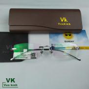 Gọng kính cận khoan không viền titan VK70