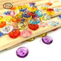 HL 13MM 50/100PCS/Lot  Mix Colors 2 Holes Acrylic Buttons Apparel Sewing Accessories DIY Scrapbooking Haberdashery