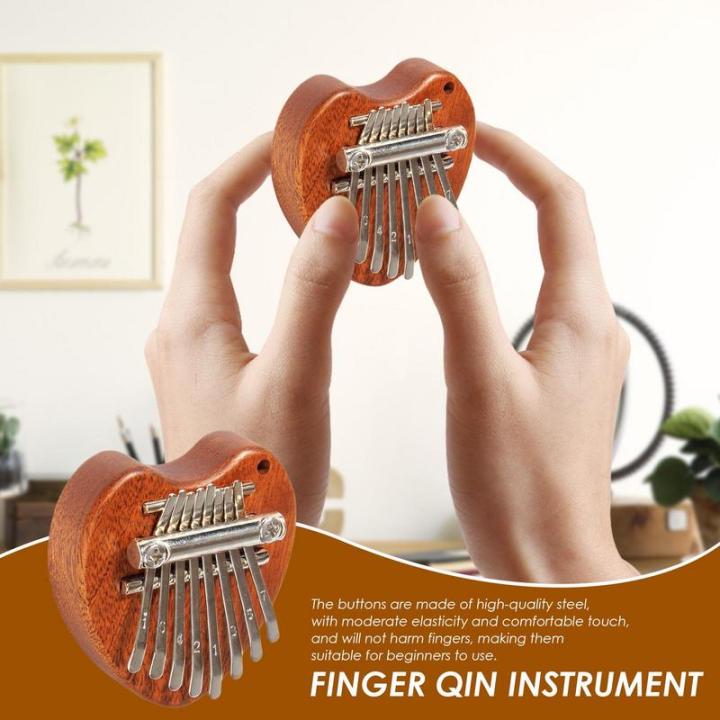 ของเล่นเครื่องดนตรีสำหรับเด็กเปียโน-kalimba-thumb-ขนาดเล็กรูปหัวใจใช้งานง่ายสำหรับมือใหม่หัดเล่นดนตรี