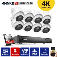 ANNKE 8CH 4K POE Network Video Security System 8MP H.265 NVR With 8MP Audio Recording Weatherproof IP Camera CCTV Security Kit