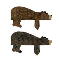 Wooden Bear Door Topper Decor Cute Bear Door Corner Sculpture in Your Corner, Wooden Art Statue Decor