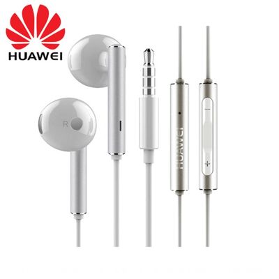หูฟัง AM116 Huawei ของแท้,พร้อมไมโครโฟนควบคุมระดับเสียงโลหะสำหรับ HUAWEI P7 P8 P9ไลท์ P10บวก Honor 5X 6X Mate 7 8 9