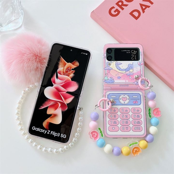 เคสมือถือ-แบบแข็ง-pc-ลายการ์ตูนน่ารัก-สําหรับ-samsung-galaxy-z-flip-3-5g-zflip4