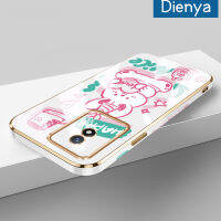 เคส Dienya สำหรับ Vivo Y02 Y02A Y11 2023 Y02T Y36 Y78 Y78 + V19 V29 Lite 5G เคสการ์ตูนน่ารักรูปแบบโชคดีใหม่กรอบสี่เหลี่ยมชุบเคสนิ่มซิลิกาเจลกันกระแทกเคสมือถือรวมทั้งหมดเลนส์กล้องถ่ายรูปฝาครอบป้องกัน