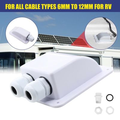 ∈ NEW Roof Wire Entry Gland Box Solar Panel Cable Motorhome Caravan Boat Junction Box
