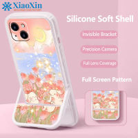 XiaoXin สำหรับ iPhone 13 iPhone 13 Pro iPhone 13 PRO MAX TPU ที่มองไม่เห็นยืนโทรศัพท์กรณีแบบบูรณาการโทรศัพท์ Soft Case กล้องเต็มครอบคลุม