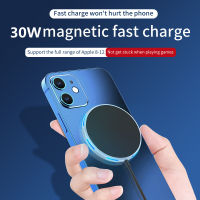 (HOT)30W Magnetic Wireless Charger สำหรับ Macsafe 13 12 Pro Max Mini Qi Fast Chargers Pad แม่เหล็กศัพท์ Wireless Charging Station