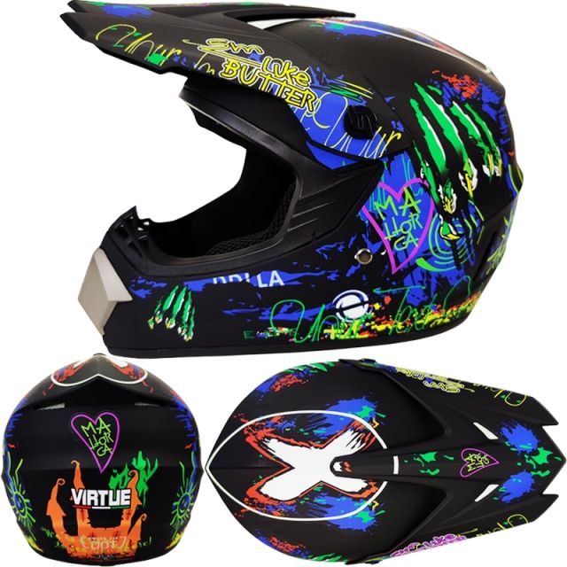 หมวกกันน็อค-kask-capacete-cross-สำหรับรถจักรยานยนต์วิบากเด็ก-kaski-motocyklowe