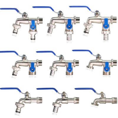 hot【DT】✣  1/2 Garden Lever Faucet with / Outlet Frost-proof for IBC Hose